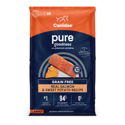 Canidae Dog PURE Grain Free Dry Dog Food With Salmon & Sweet Potato 無穀物海洋成犬配方 (三文魚&甜薯) 12LB (原價$575) (1341A) (訂貨需時3-5天)